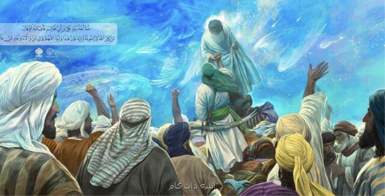 نقاشی دیجیتال روح الامین در حرم حضرت علی(ع) نصب گردید
